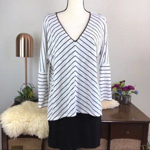 WHBM V Neck Tunic over Tank Double Layer Dress M